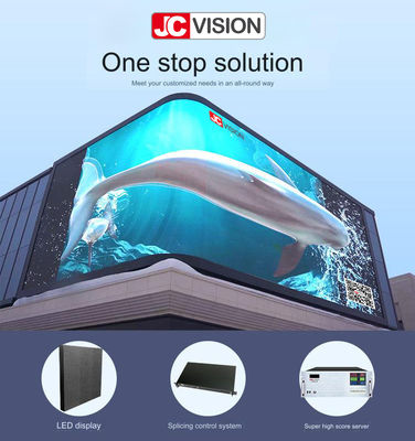 JCVISION Personalizado 3D de ojo desnudo exterior LED de vídeo de la publicidad de pared para centros comerciales