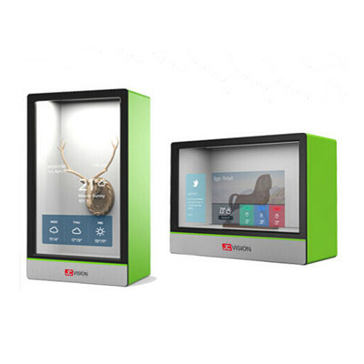 Haciendo publicidad de la caja de presentación transparente del LCD de la pantalla LCD táctil transparente 21,5 pulgadas